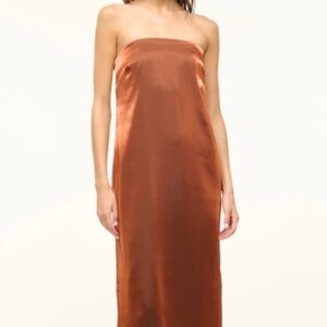 NWT Staud Casey Dress in Iridescent Cacao - SOLD OUT ONLINE